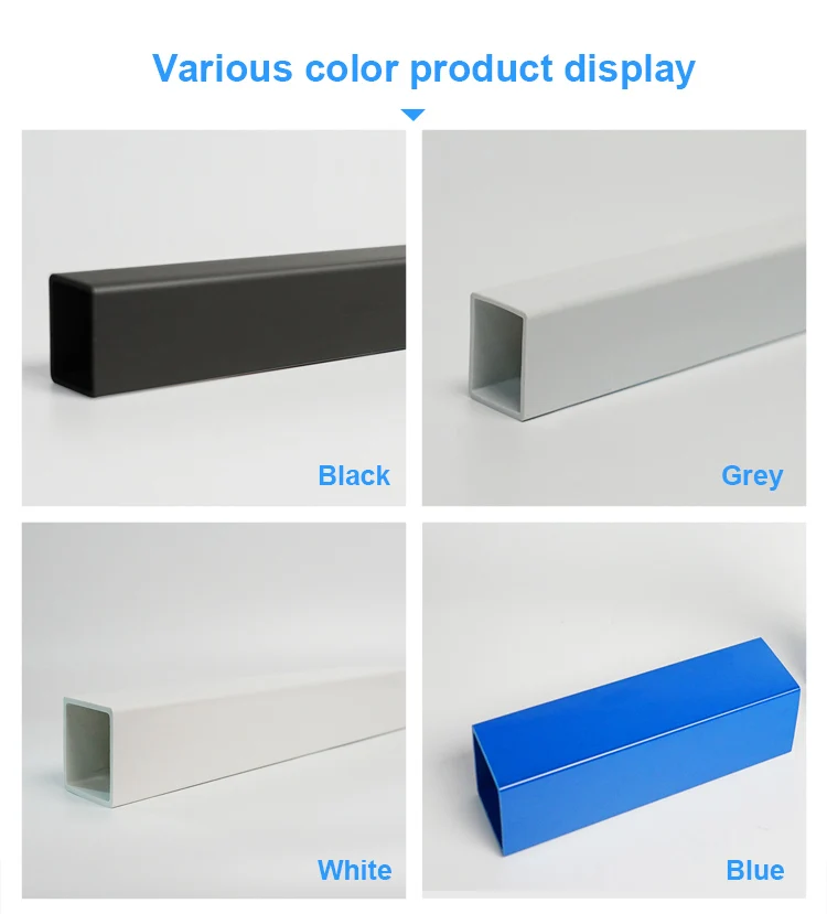 square PVC Pipe  Rectangular Pvc Tubes for Storing Goods PVC square Pipe Square Plastic Tubing Customize Plastic Box Sections