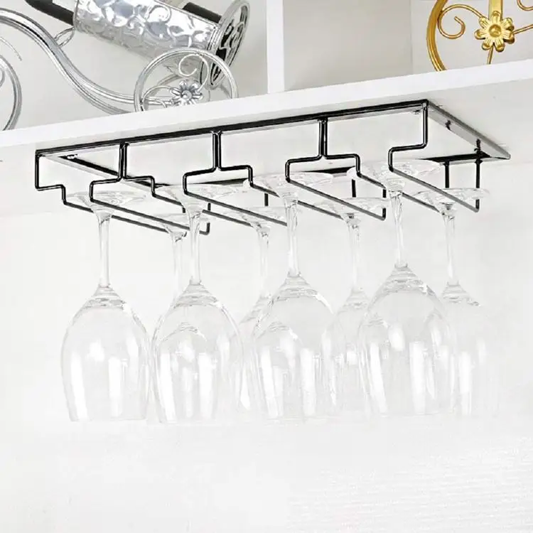 Mocoum Wine Glasses Rack Under Cabinet Stemware Rack,Wine Glass Hanger ...