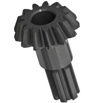 High precision CNC machining black steel bevel gear Input drive Gear Transmission gear shaft