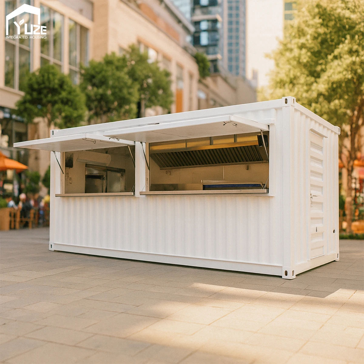 Guangzhou Durable Steel Frame Prefab House Portable Eco Friendly Mini Pop up Container Fast Food Shop