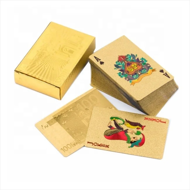 
Рекламные подарочные игральные карты с золотой фольгой 