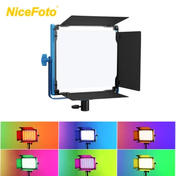 NiceFoto-600RGBW Dual Power Supply Photography Studio Set Film Lighting Kit Accessories Vlogging Light RGB Video Panel Lights