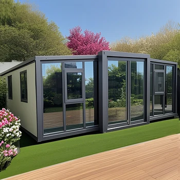 40FT Luxury Prefabricated Expandable Container Houses Of 2-3 Bedrooms  Modern Prefab Prefabricated Expandable Container House