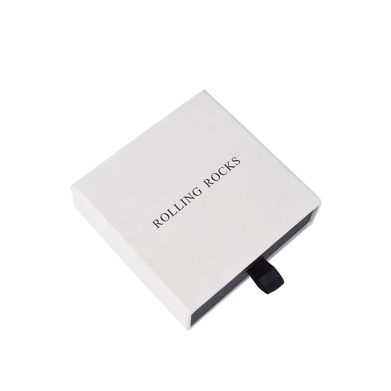 Customized Boxes Packaging Boxes Custom logo Ring Slider Package Pe Film Jewelry Paper Drawer Storage Box