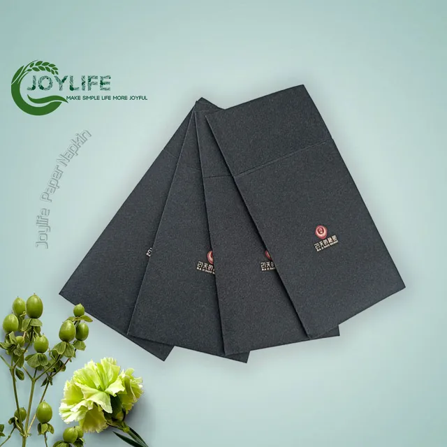 Wholesale Best Quality High-End Airlaid Embossed Napkin Paper Tissue Colored Black Paper Napkins