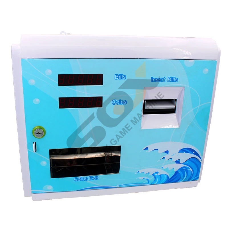Coin Operated Coin Change Machine bar Counter 24hours Automatic Money Changer Token Coin Change Dispenser Machine