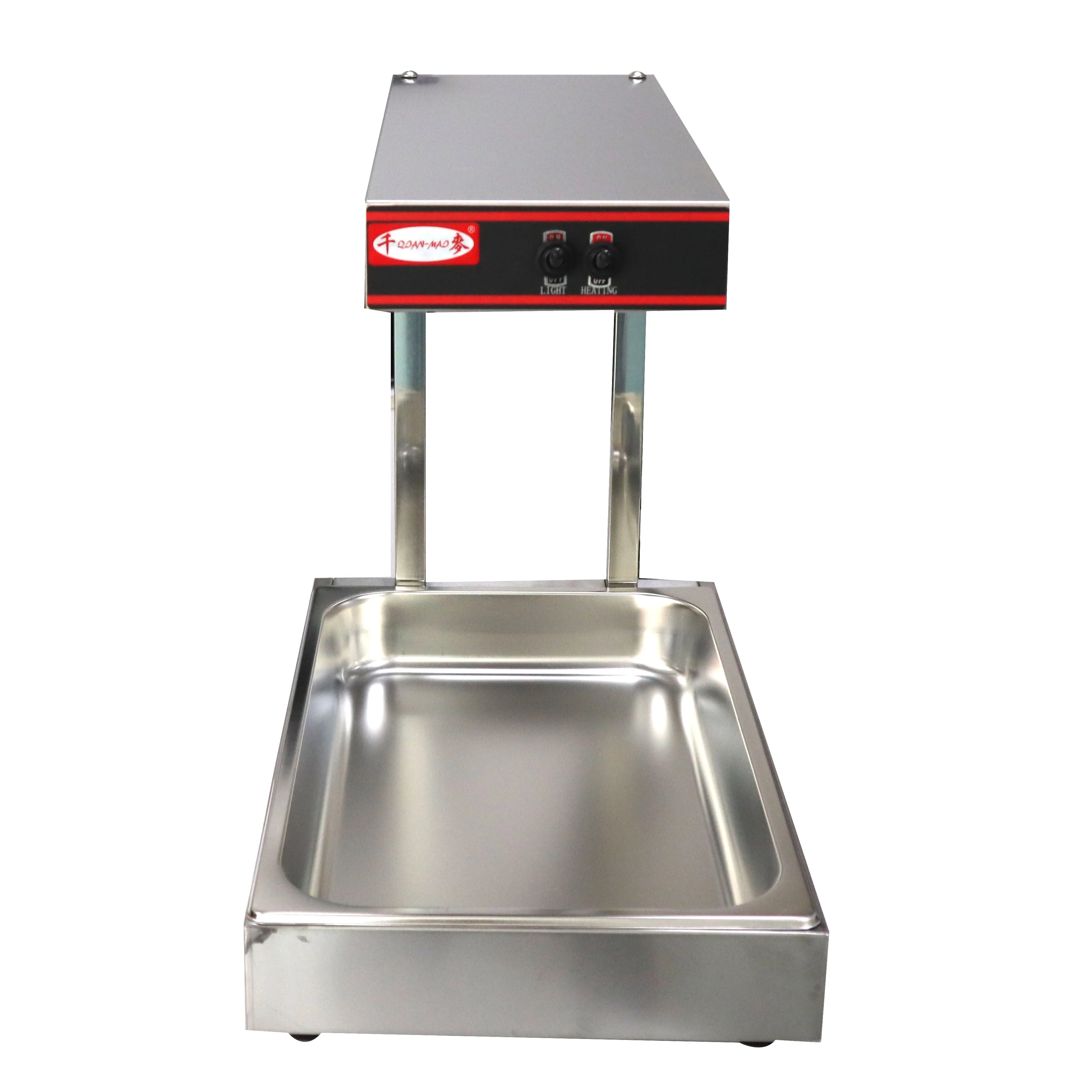 Commercial Food Display Warmer Showcase Chips Working Station French Fry Warmer Vertical Type Pedestal Chips Warmer - Image 3