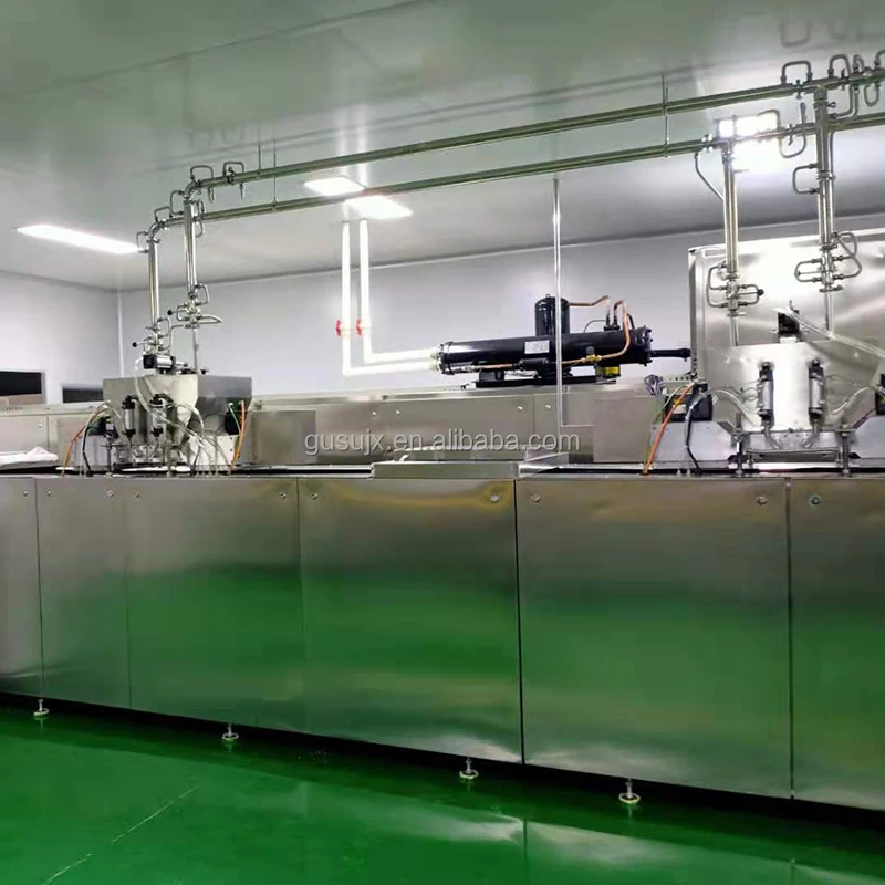 GUSU Automatic Chocolate Production Line Chocolate Making Machine for Filled Chocolate Nuts Chocolate