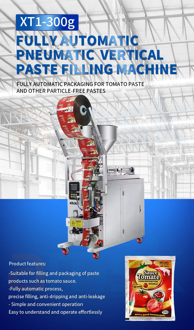 product hot sale paste paste filling machine ketchup jam jam plastic paper foil film sachet packaging machine-3