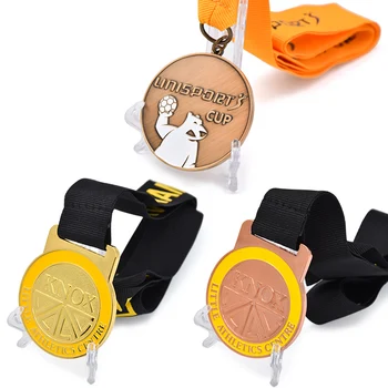 Manufacturer promotional souvenir sports game award running custom enamel zinc alloy zamac metal medal