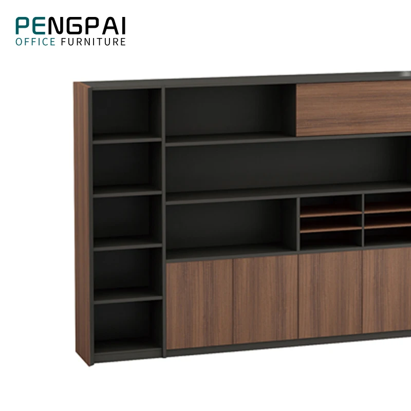 Современный Офисный настенный шкаф Pengpai, офисный деревянный шкаф для хранения документов, шкаф для документов