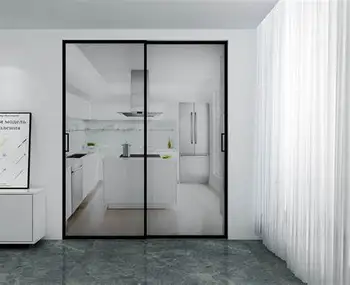 Modern Glass Sliding Door with Windproof & Waterproof Features Aluminum Alloy & Stainless Steel for Villas Hotels & Apartments