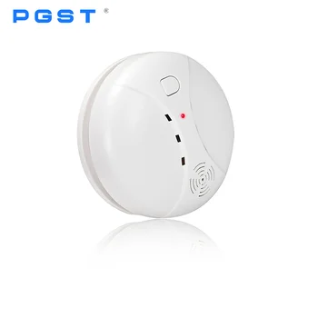 PGST Wireless smoke detector with mute function for smart home security system wireless smoke sensor for fire alarm host