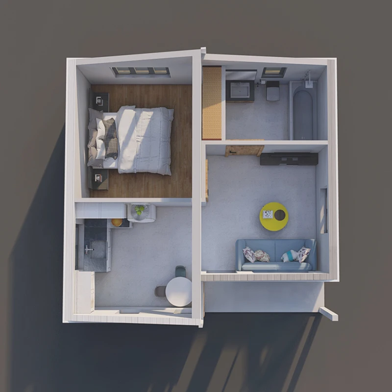 Luxury Design 1 Bedroom Wooden Modern Small Casas Modular Garden Home Villa Energy Efficient Quick Install Prefab Tiny House