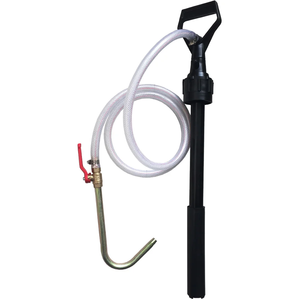 Pompe à Essence Manuelle Portable - Transfert Carburant, Diesel, Huile - Tuyau PVC 2m - Facile à Utiliser - Inclut Accessoires