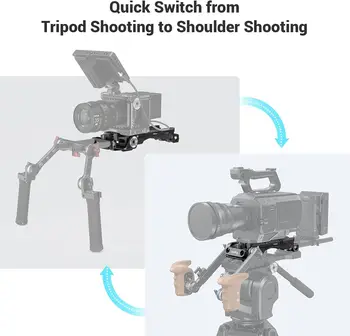SMALLRIG Quick Release Shoulder Plate for Sony VCT-14 Tripod Adapter with Rosettes - 2837 detail image