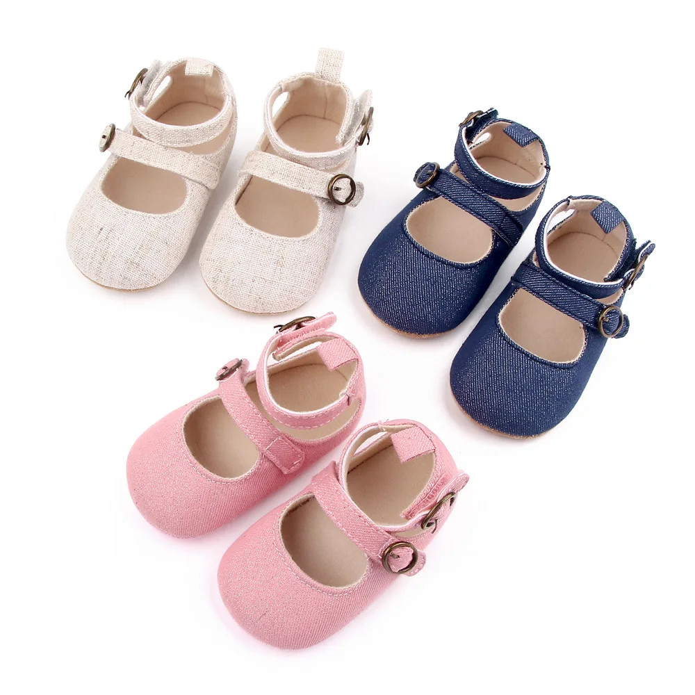 Wholesale Soft Sole  Buckle Prewalking  Baby Girls Infant Sandals  Dress Princess Slippers Mary Jane Shoes