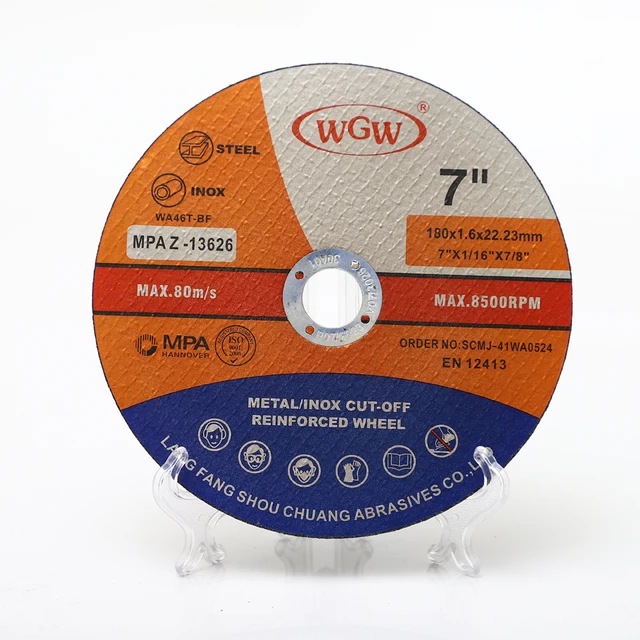 Hot Selling 180x2x22.23mm 7 Inch Metal Cutting Discs Cutting Disk For Angle Grinder