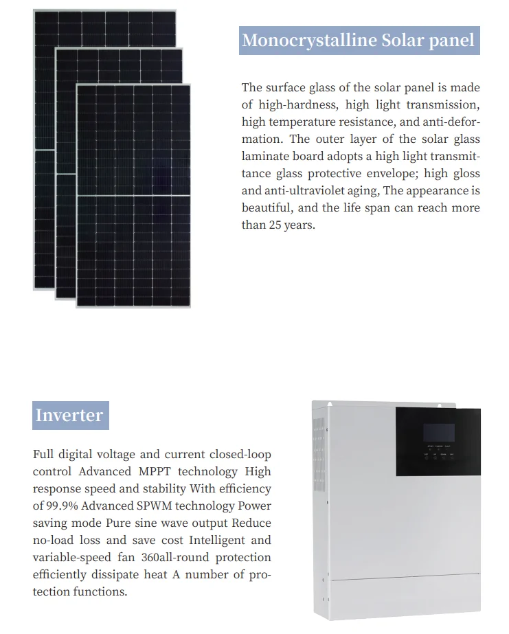 Complete Set Solar Panel Kit 5000w 5500w Solar Panel Set Solar Energy