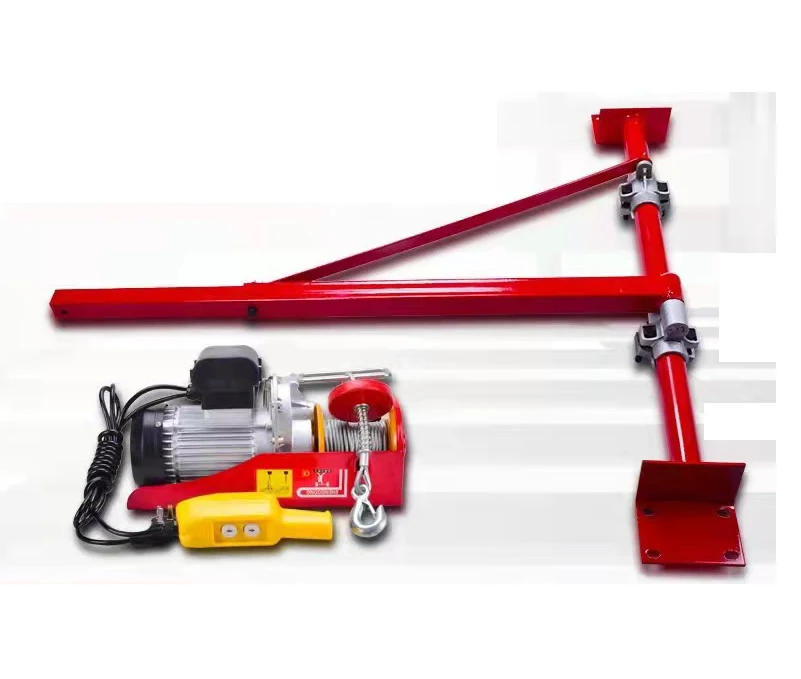 Small Electric Hoist for Home Use with Wall or Ground Scaffold Support