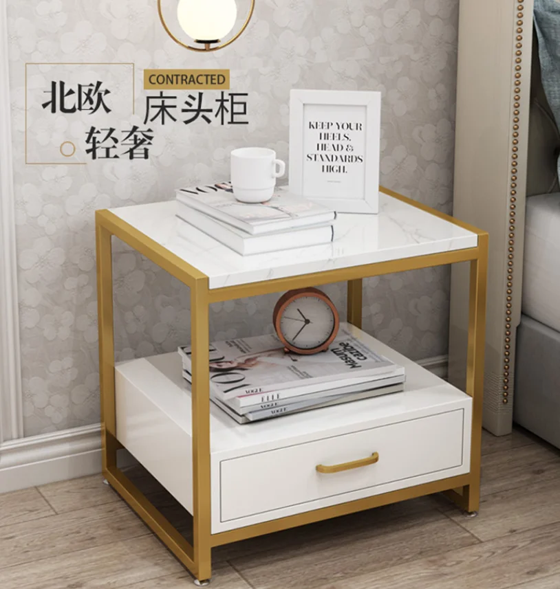 Bedside Table Hotel Furniture White Oil Cabinet Bedroom Furniture Nightstand