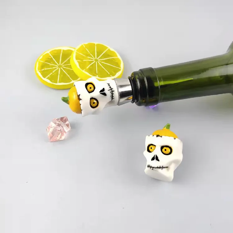 Happy Halloween Festival Wine Bottle Stoppers Gifts Creative Design Pumpkin Ghost Metal Wine Stopper_5
