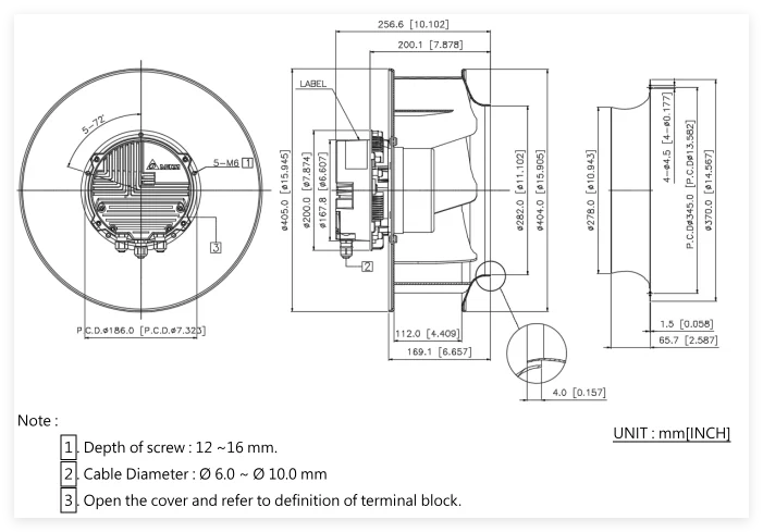 Plug Fan, GTB040PUD26R, N1, 400V, 50/60Hz - detail 16