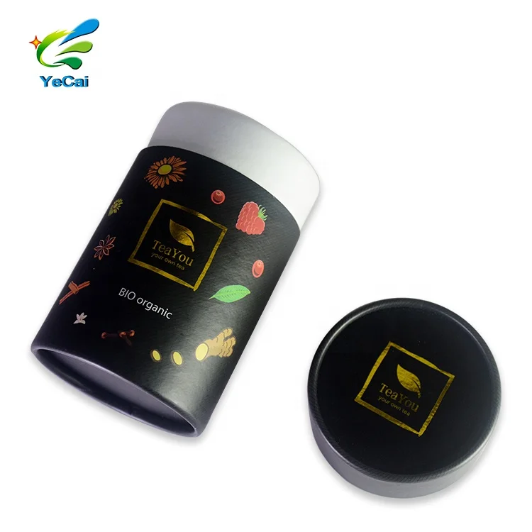 Coffee Bean Loose Tea Airtight Collagen Protein Powder Cardboard Paper Packaging Container Box Cardboard Tube Cylinder Boxes
