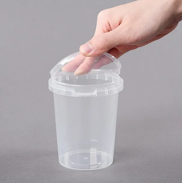 Custom Color Deli Cup Tamper Resistance Plastic Desert Microwaveable Disposable Takeaway Food Containers with Lids