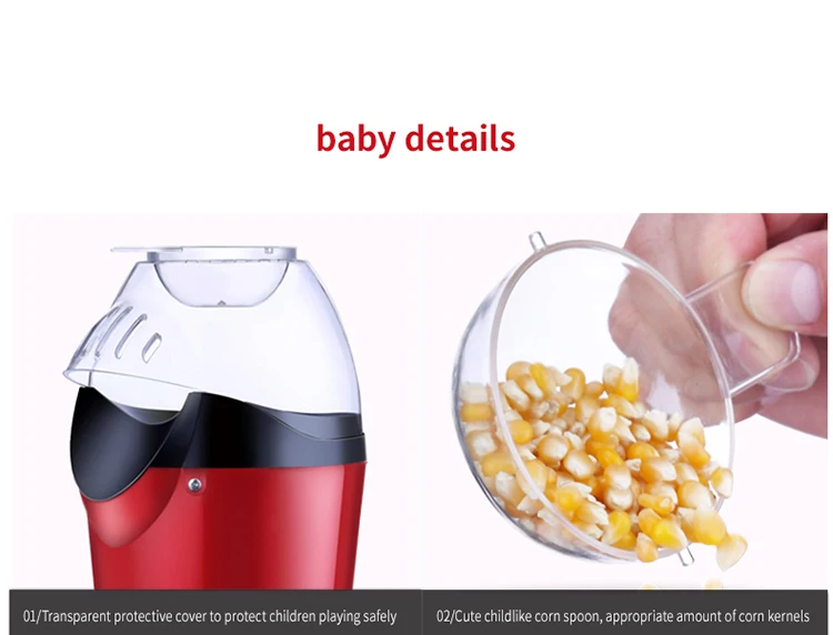Wholesale Price PP Material Home Use Electric Automatic Popcorn Maker Children Popcorn Machine