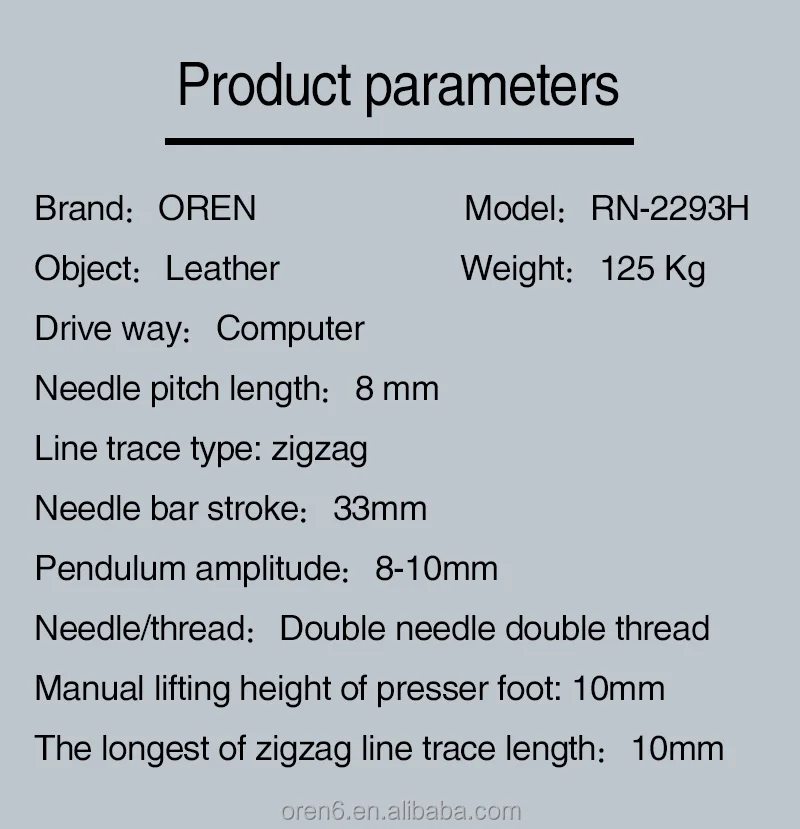 RN-2293H Computer programmable pattern sewing machine  Leather bag pattern sewing