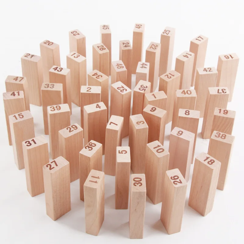 Educational Toys Friends Building Rectangular Block Give Dice Wooden Dominos Building Blocks Wooden Tumble Tower