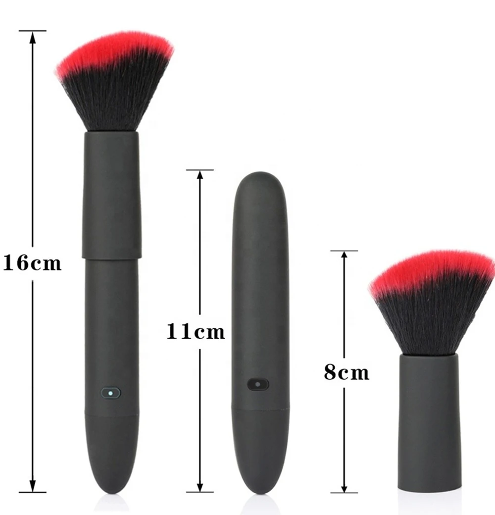 Trendy Cheap Vibrating Makeup Brush Vibrator Female Sex Toy Make-up G Spot Dildo Vibration for Women