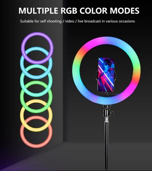 10 Inch 360 U Dimmable Led Selfie Foldable Portable Fill Ring Light detail image