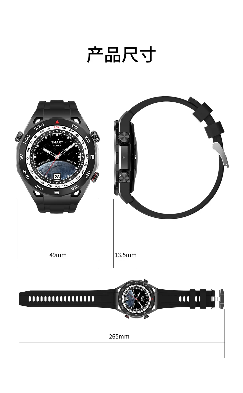 Мужские умные часы из нержавеющей стали, профессиональные спортивные часы SK4 с 1,45 дюймовым экраном высокой четкости, Смарт-часы для Android IOS