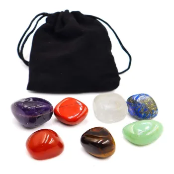 Semi-Precious Stone Crystal Collection 7 Chakra Stones Set Reiki Crystals for Meditation Chakra Balance or Ritual