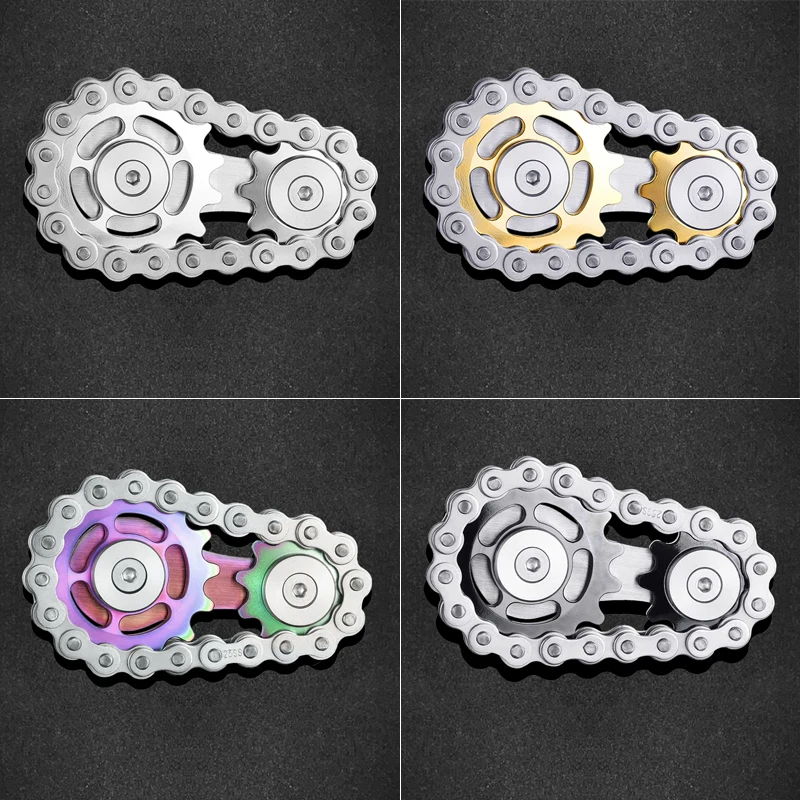 Metal Chain Fidget Toys Sensory Bike Chain Gears Fidgets Spinner Toy
