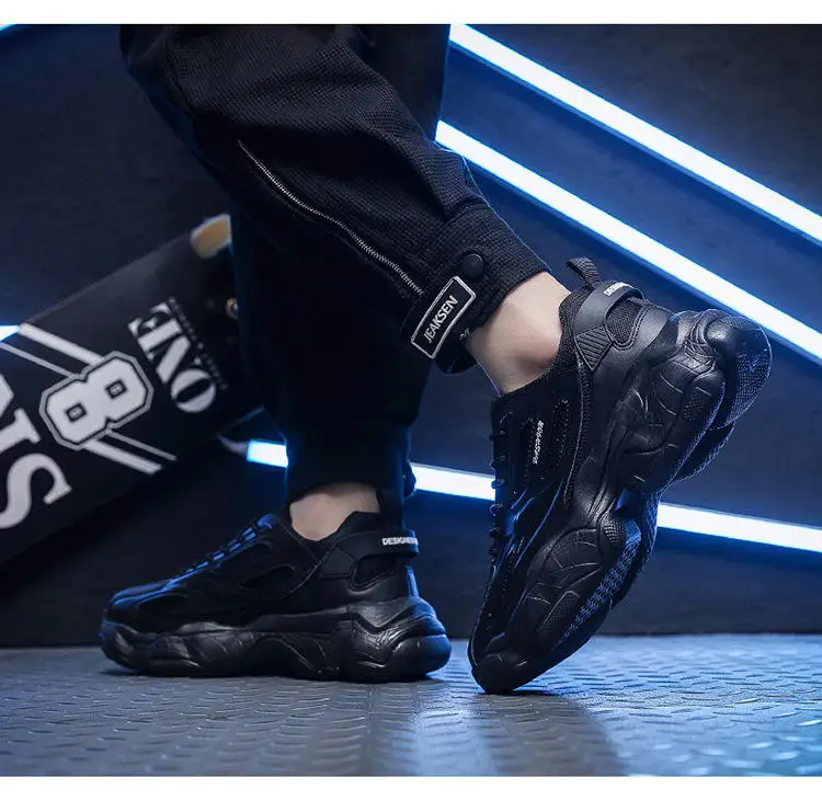 New Trendy Lace up Mens Dad Shoes - High Top Chunky Sneakers