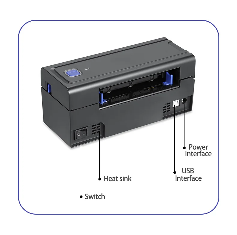 2021 New BT Thermal Waybill Printer 4x6 Barcode Labels Printer for Shipping and Express