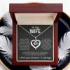 Collier en argent + coffret cadeau carte message