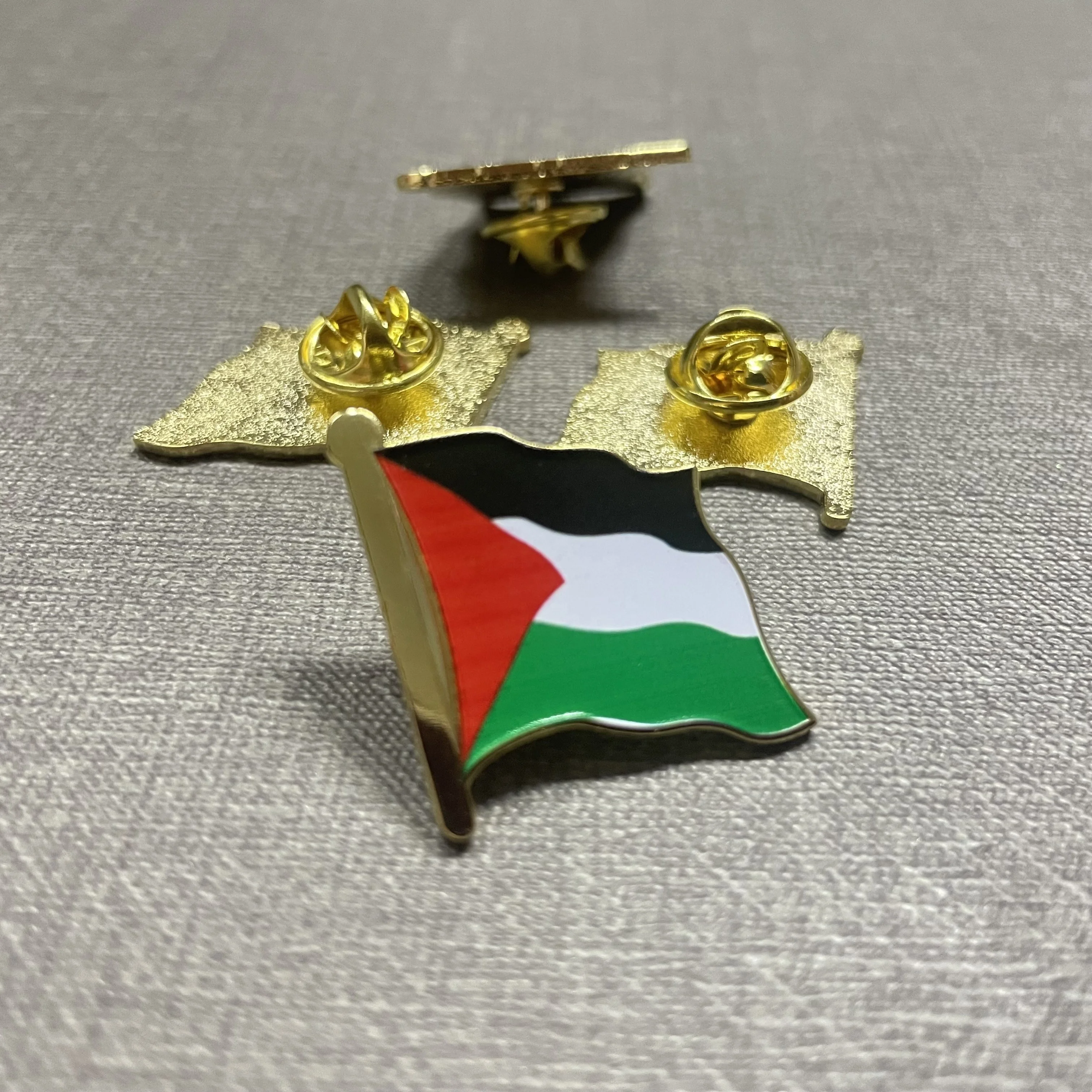 Custom Palestinian Metal Crafts Enamel Badge Country Flag Soft Enamel