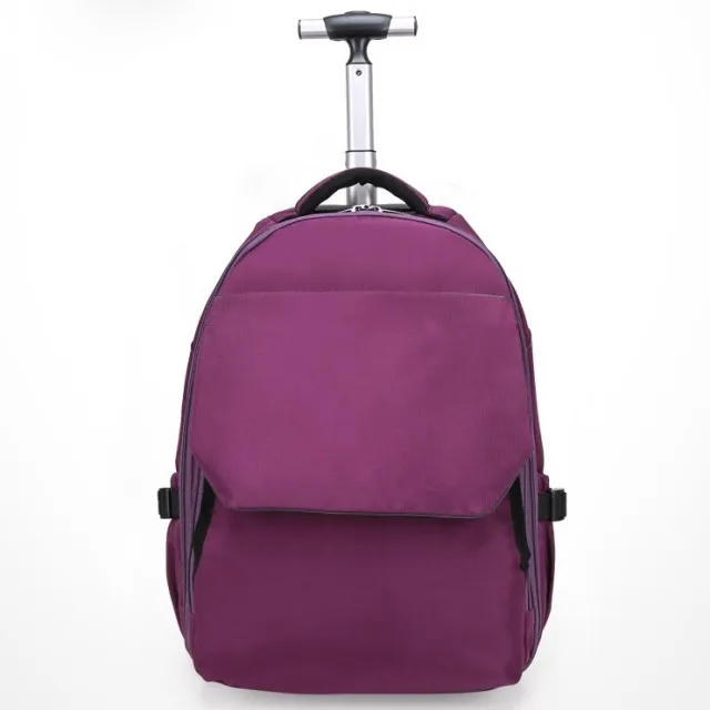 2025 Unisex Customized School Trolley Wheeled Backpack Bag with New Design for Travelling