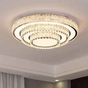 Hot Selling Decorative Crystal Light Flower Lighting Flush Mount Smart Luxury Living Room Bedroom Led Ceiling Lamp
