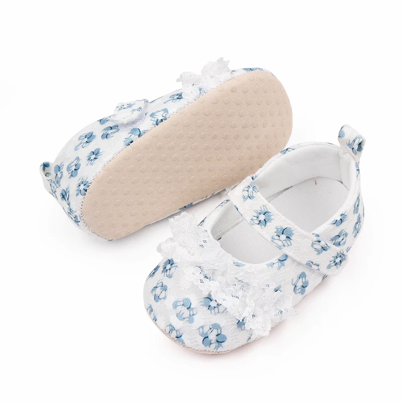 New Arrival Soft Sole Floral Design Newborn Baby Girl Shoes Casual Baby Shoes for Girls factory
