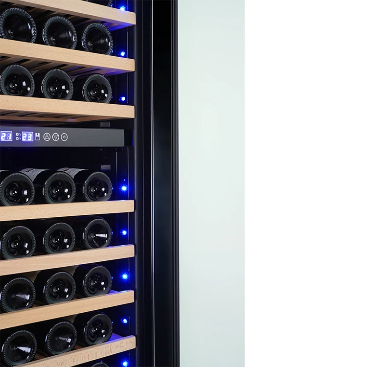 Commercial 110 Bottles Wine Fridge Compressor Beer And Wine Refrigerators Led Light Wine Cooler