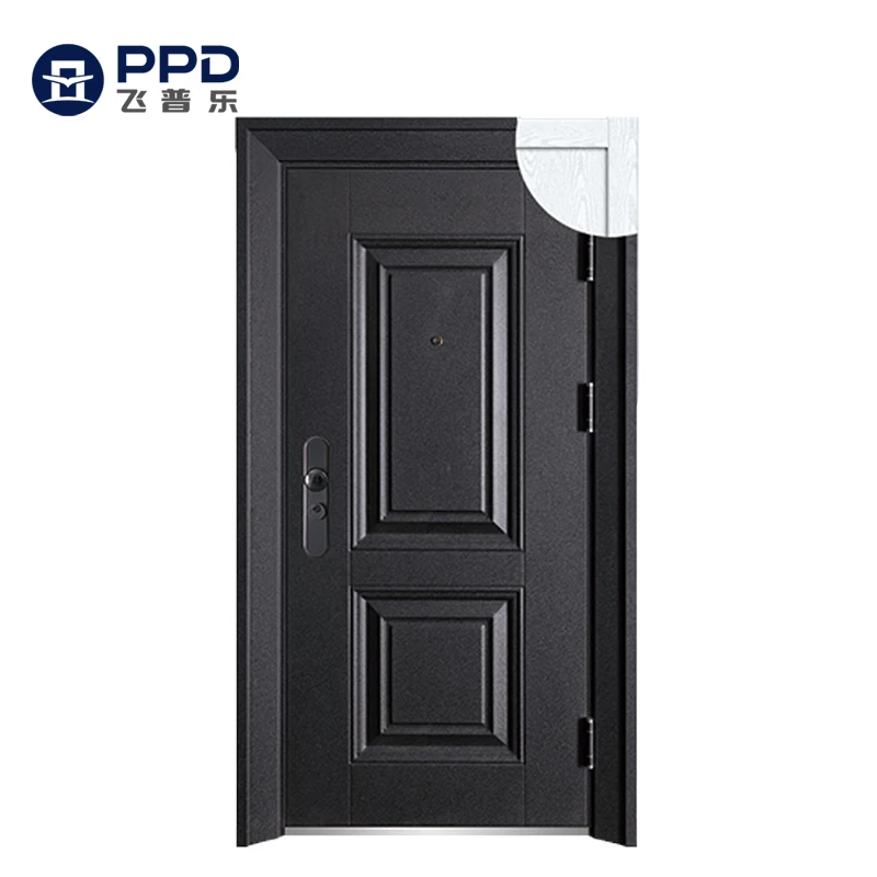 Phipulo Latest Design Cheap Price Luxury Style Hot Sale Exterior Security Steel Metal Door