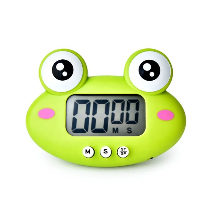迷你可爱青蛙电定时器在厨房烹饪或可爱的研究计时器为孩子数字倒计时