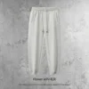 Leg pants-flower grey