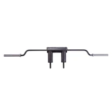 Eako sports hard chromed plating 2.4m black handle Safety Squat Bar for gym fitness