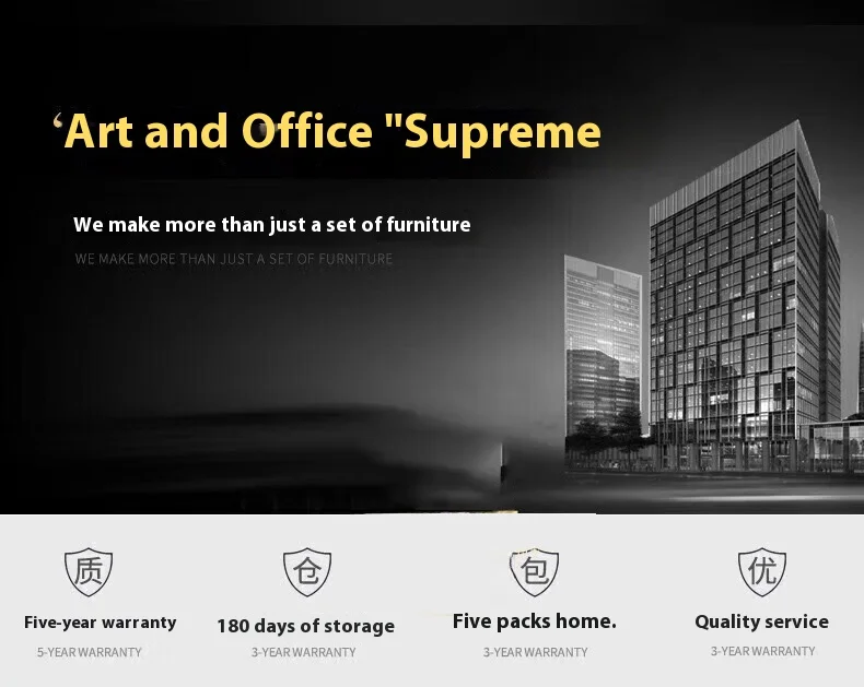 Italian Style Office Furniture LED Functional High-end Luxury Boss Desk Lightweight Luxury CEO Office Desk Desk